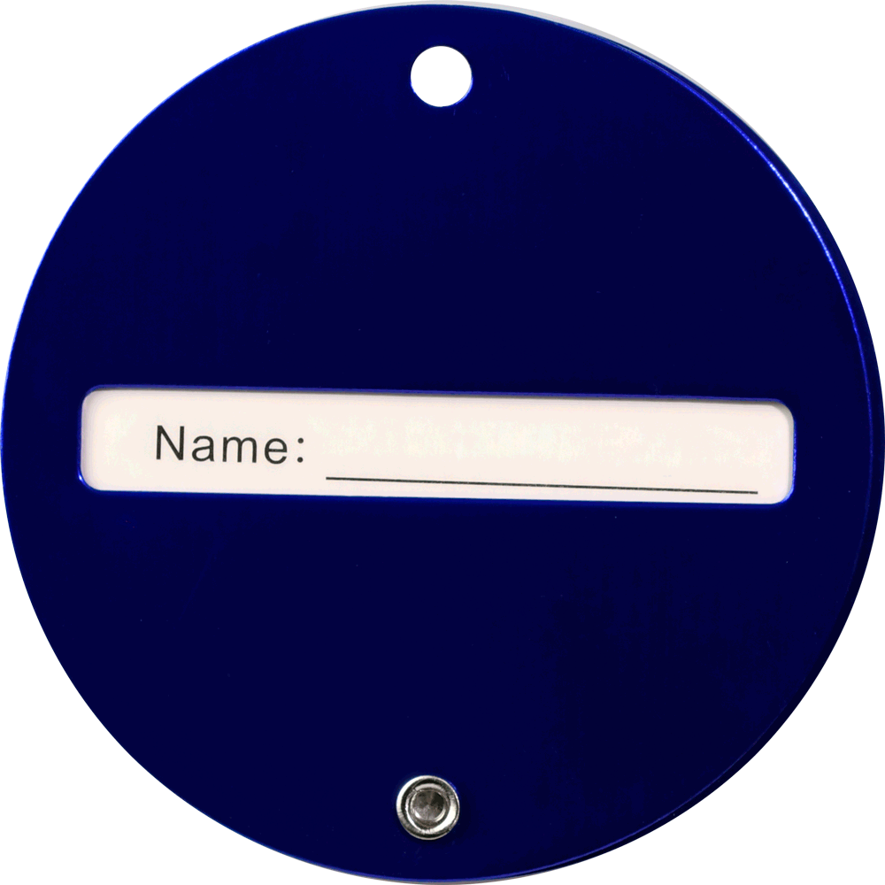 Texture Tone® Aluminum Round Luggage Tag 3