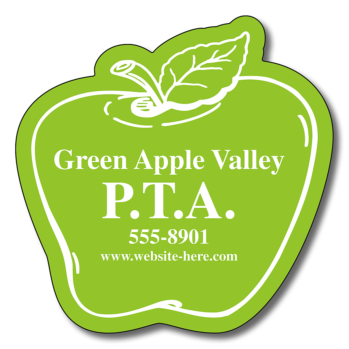 Magnet - Apple Shape (2.5x2.5) - 20 mil. 2