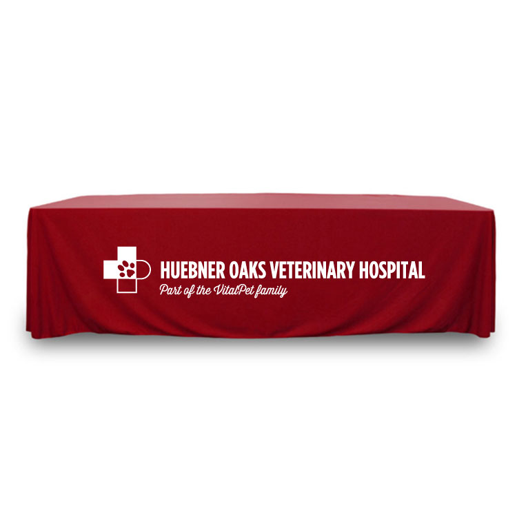 8 ft. Throw PolyKnit Table Cover (One Color Logo) 2