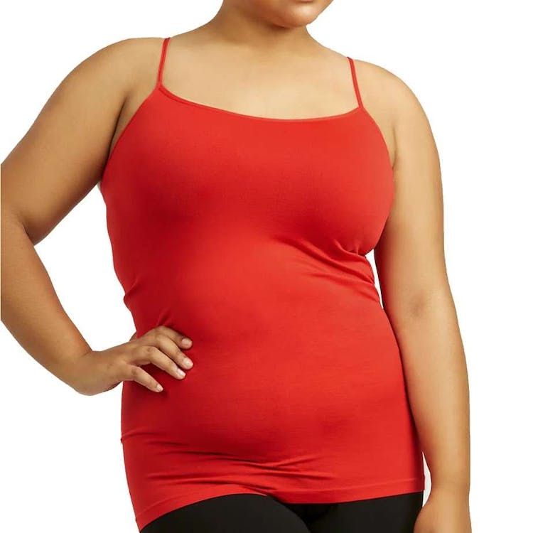 Women's Plus Size Camisoles - Red Poly One Size Fits Most 1