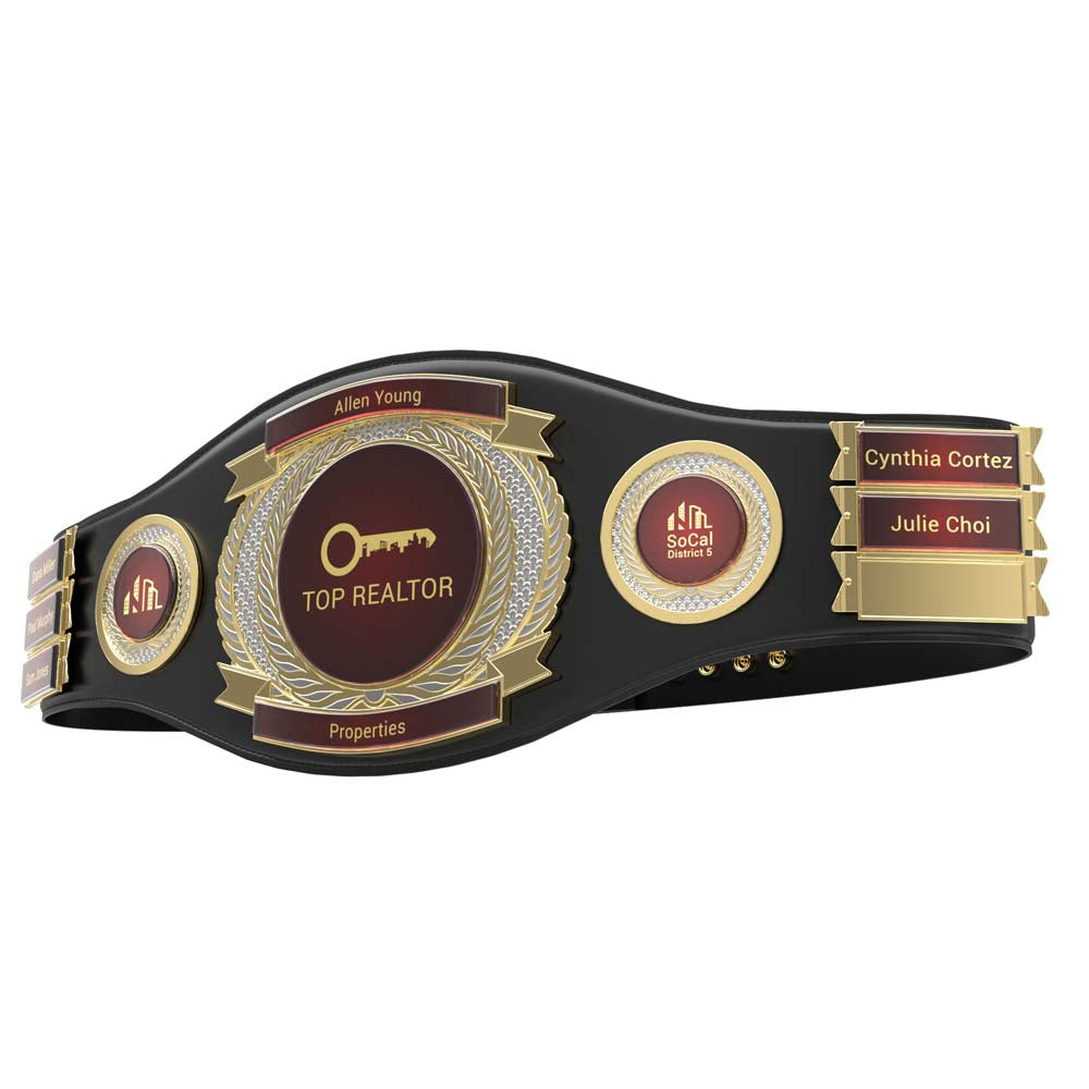 Championship Belt With Medallions And Name Plates 2