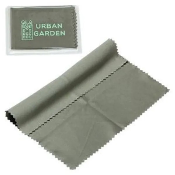 6" x 6" 220GSM Microfiber Cleaning Cloth in Clear PVC Case 4
