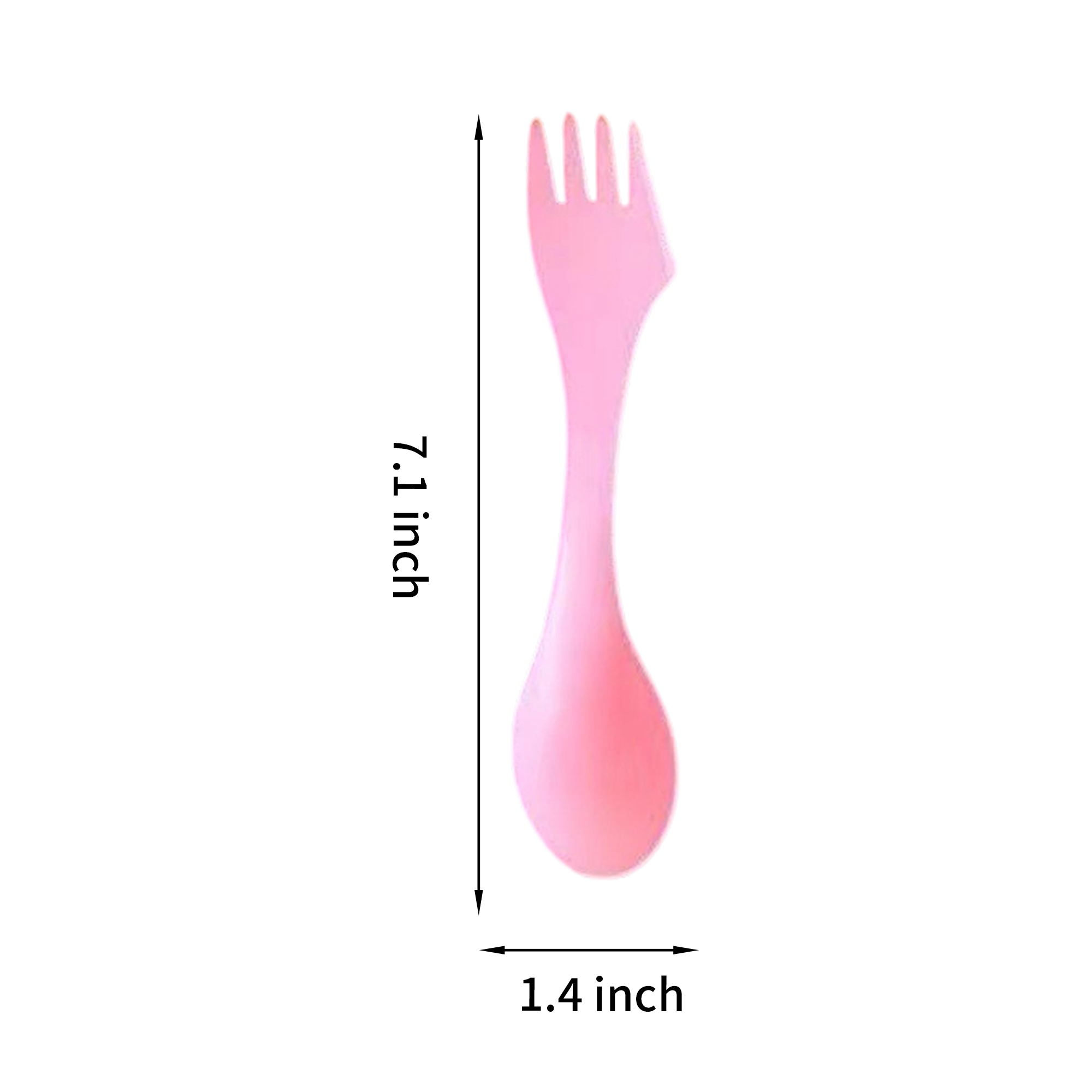 Reusable Travel Cutlery Knife Fork Spoon Set 7.1" Length x 1.4" Width 4