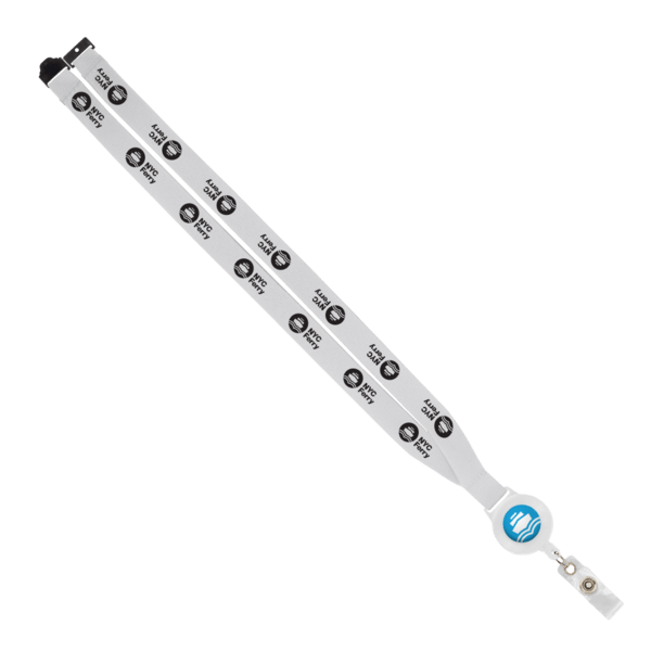IMPORT 3/4" Polyester Lanyard with Retractable Badge Reel and IPH7 back of neck convenience release. 80