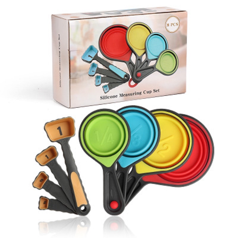8pcs Collapsible Measuring Cups And Spoons 2