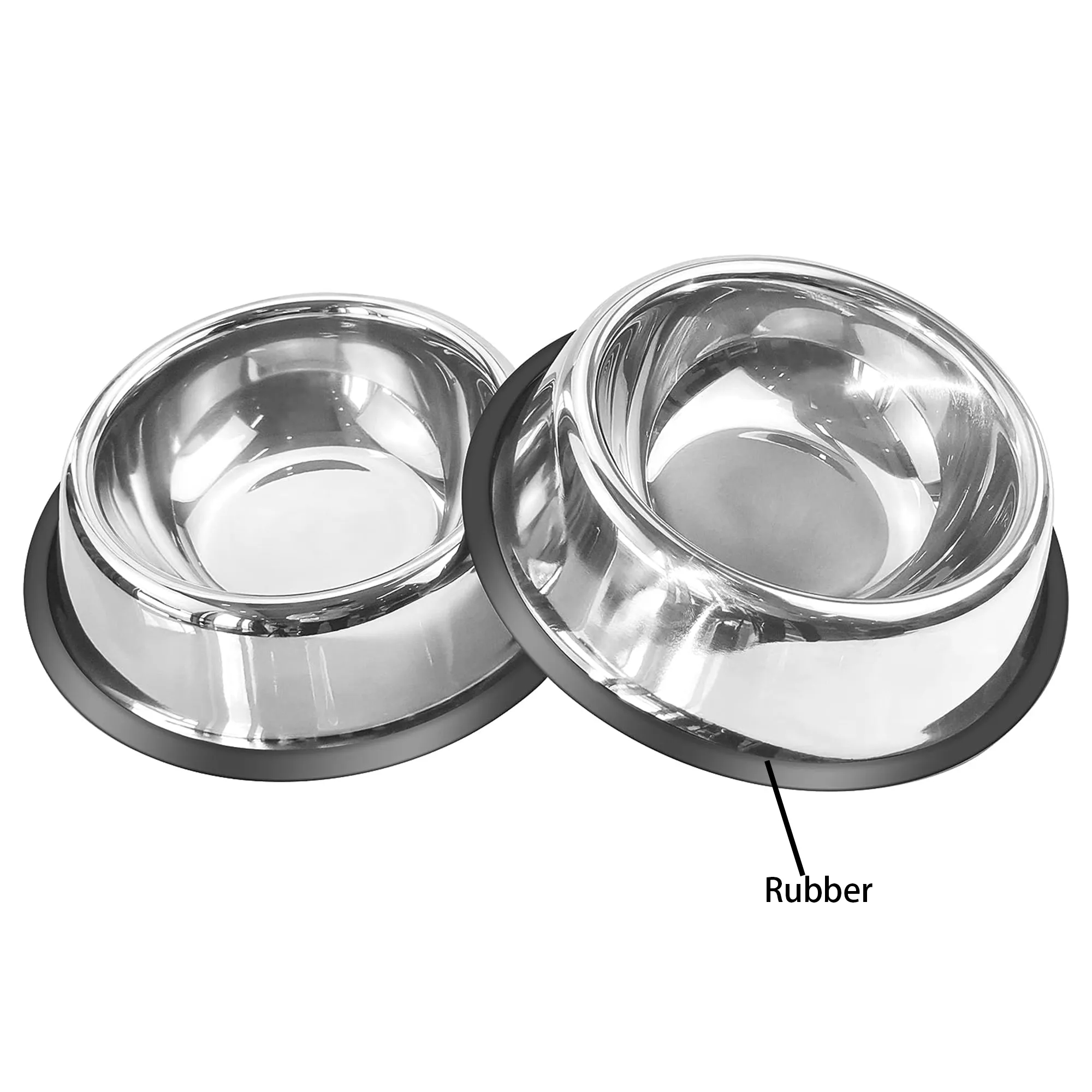 MOQ20 Stainless Anti-Slip Steel Dog Bowl 4