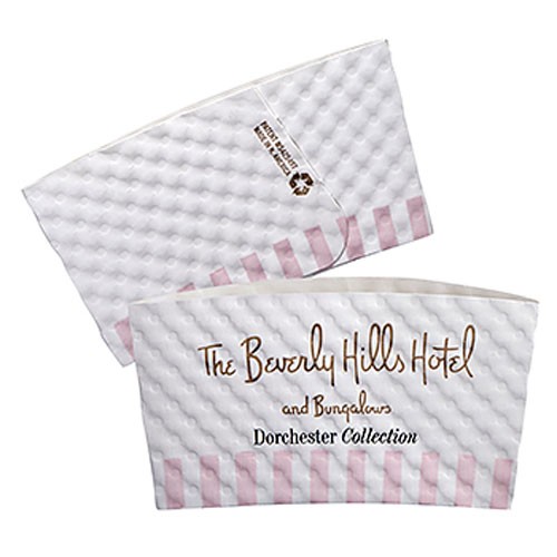 Small White Hot Cup Sleeves - Flexographic printed 1