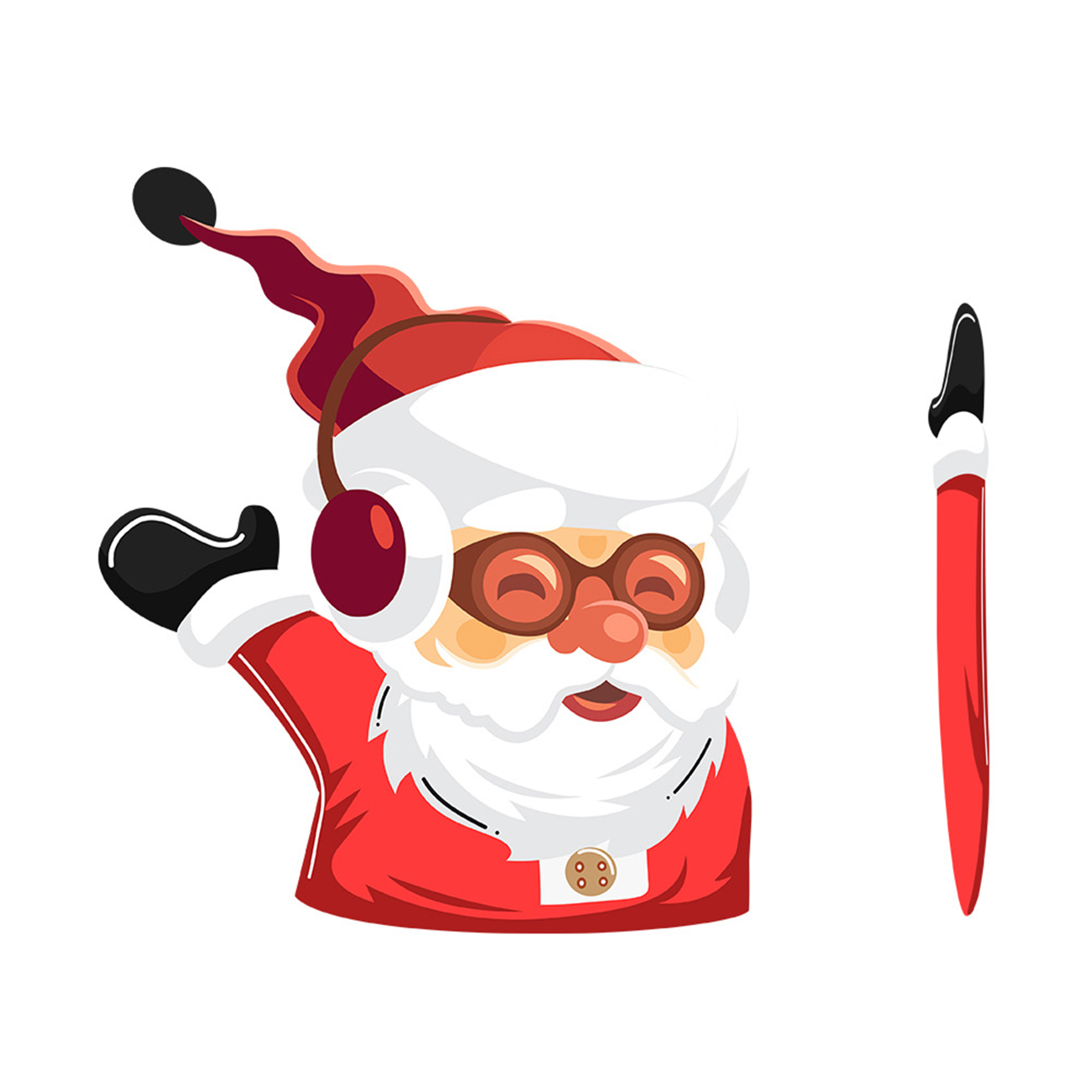 Christmas Decor Rear Decal Waving Arm Wiper Stickers 4