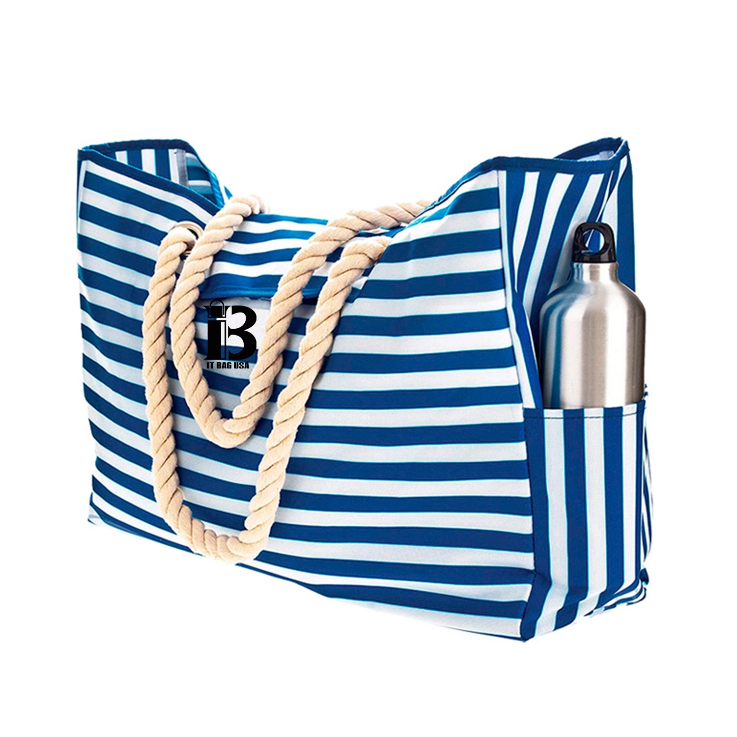 Beach Bag Canvas with handles, custom tote bag with logo imprint 2