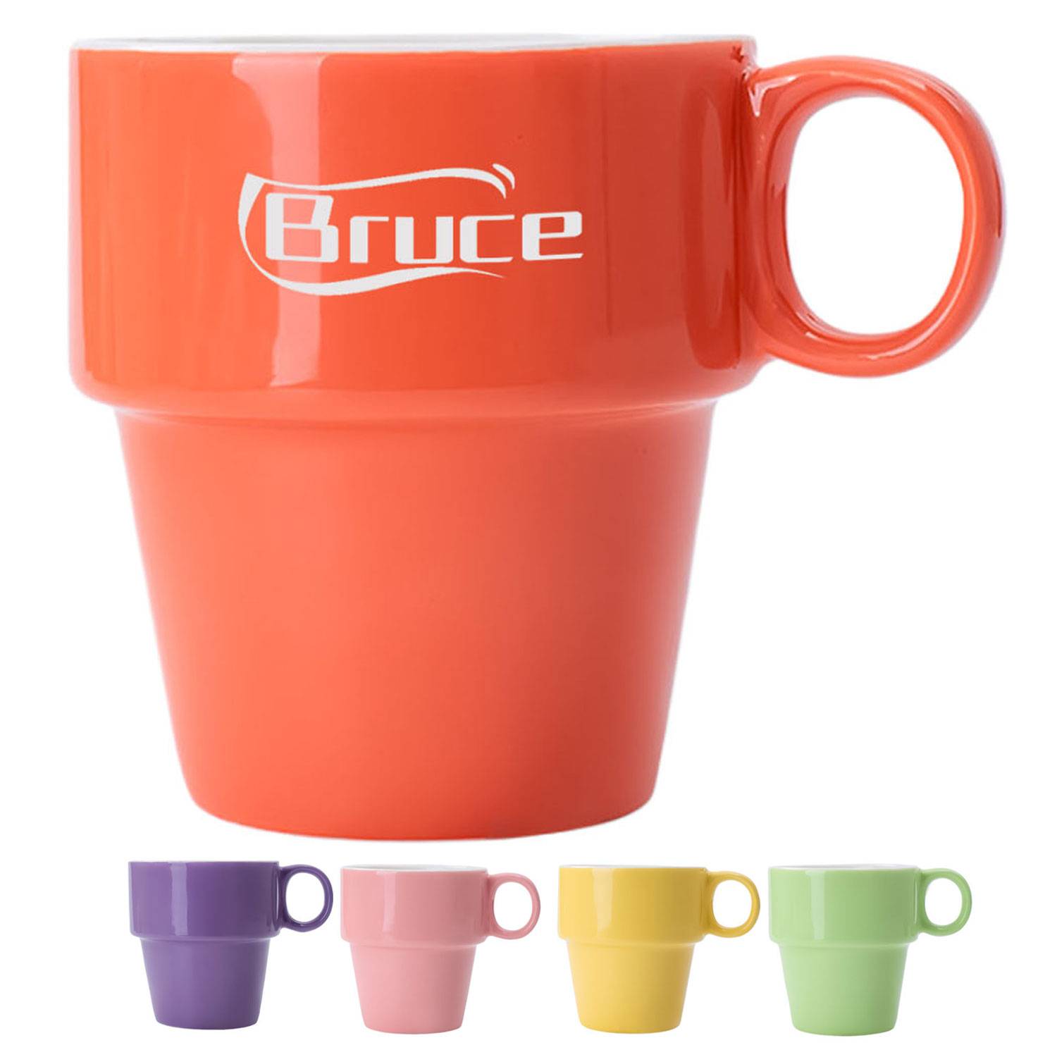 9 oz Stackable Ceramic Coffee Mug 8