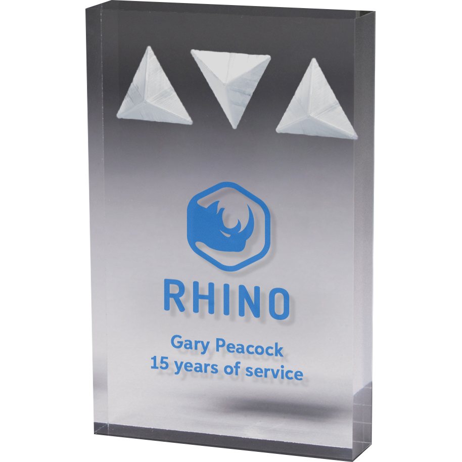 Rectangle Deep Etch Award (5"x 7"x 3/4") Screen-Printed 2