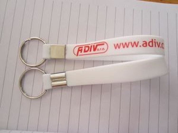 Silicone Lanyard Key Ring (8"x1/2") 1