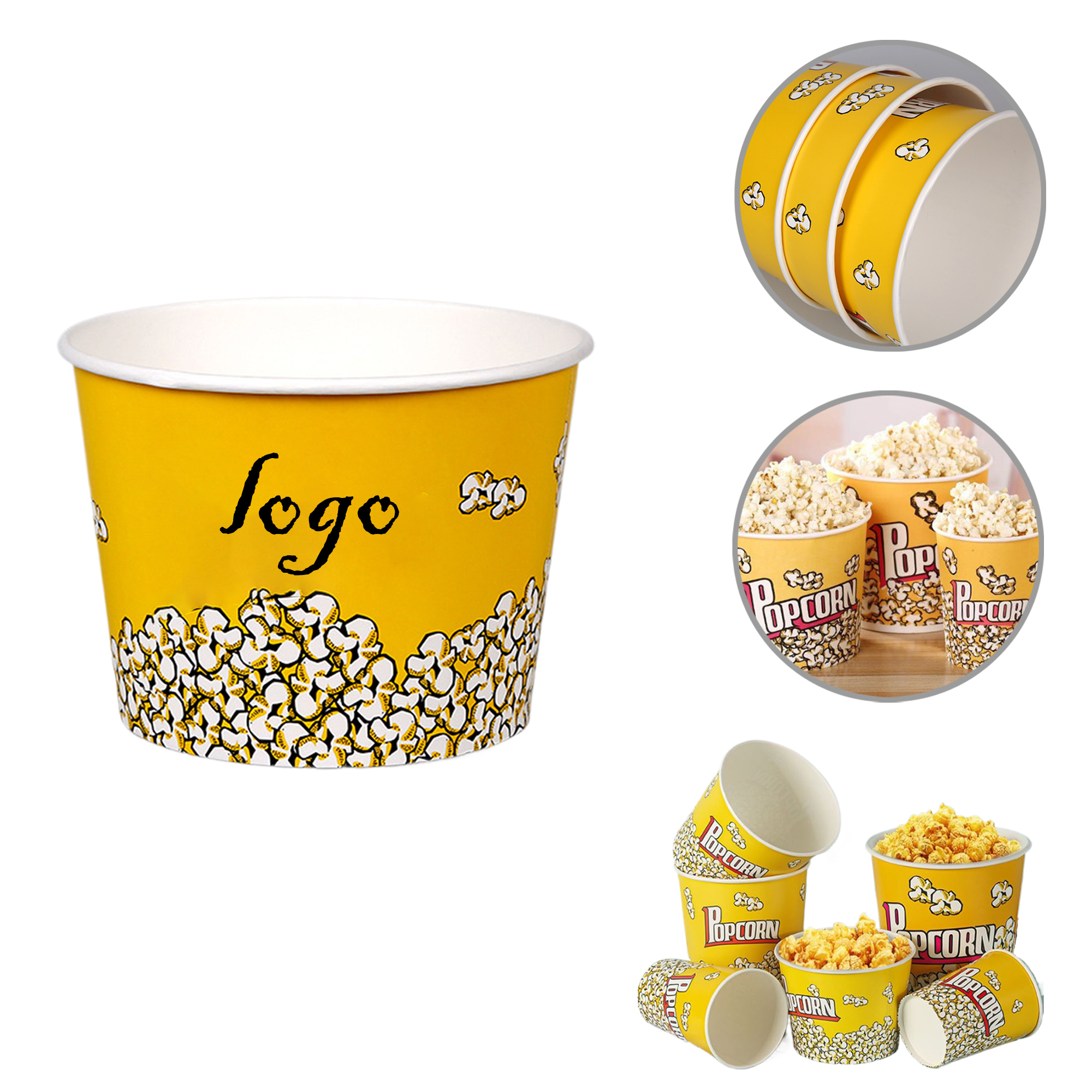 MOQ300 85oz Disposable Popcorn Buckets Bulk 4