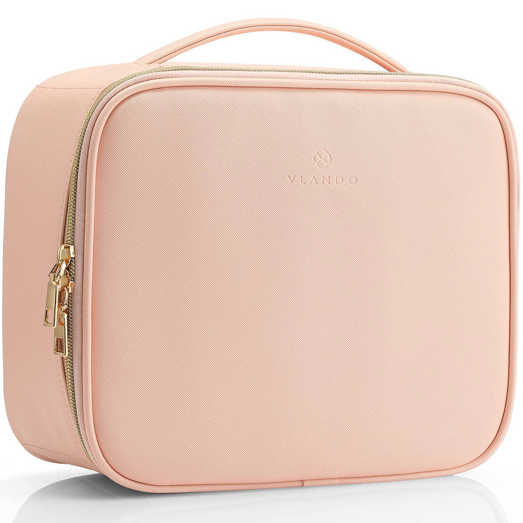 Pu Leather Storage Adjustable Dividers Brushes Cosmetic bag 11