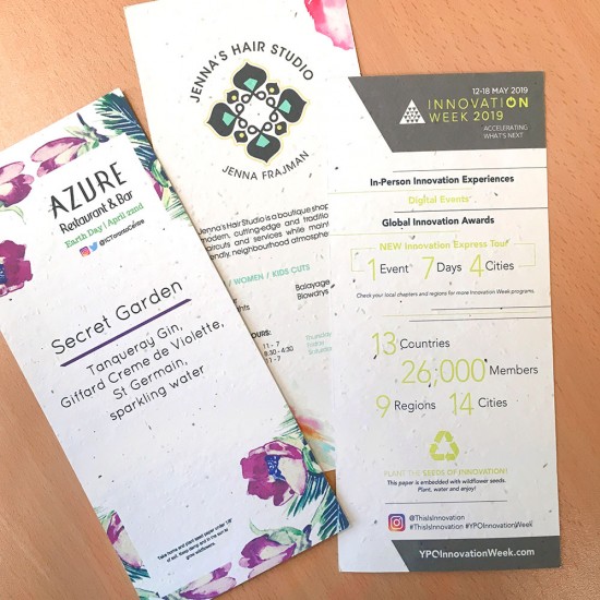 Single-Sided 4 x 9" Seed Paper Panel Cards 6