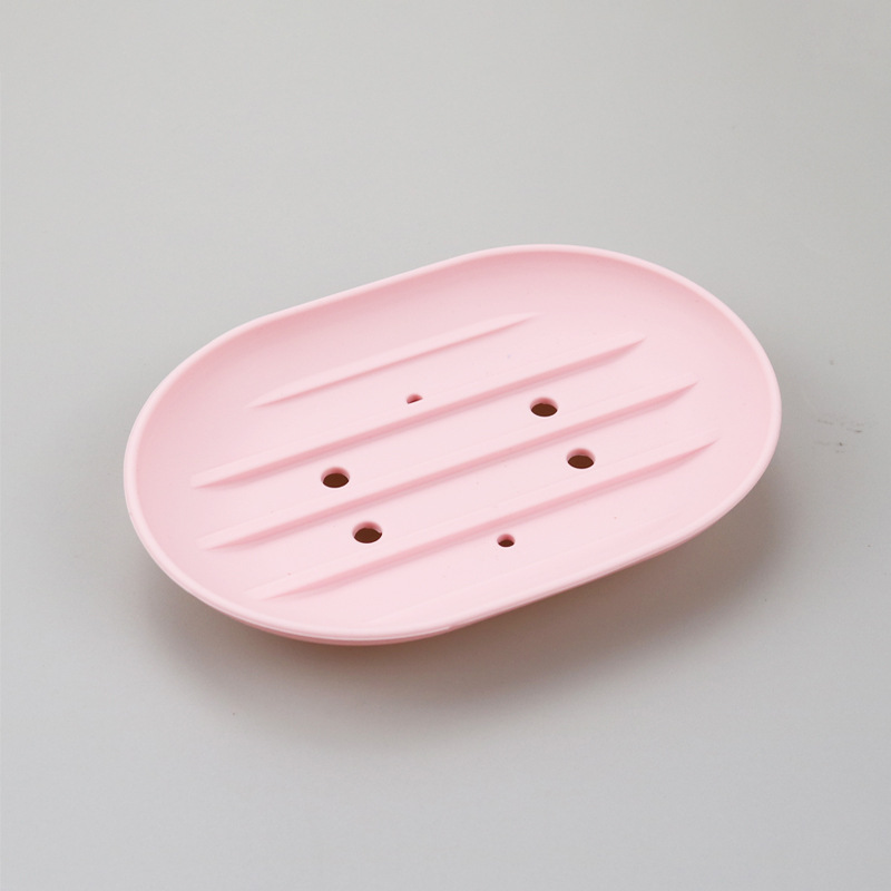 Oval Solid Color SiliconeSoap Dish 13