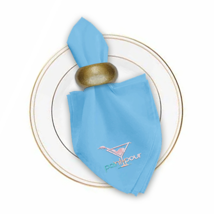 17 in. x 17 in. PolyPoplin™ Napkin (Embroidery Logo/Text) 2