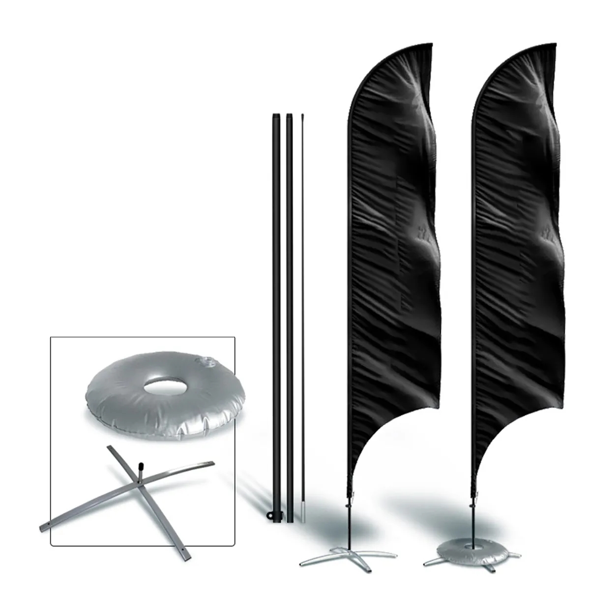Lasting Durable Promotion Custom Feather Flag Banner Set 3