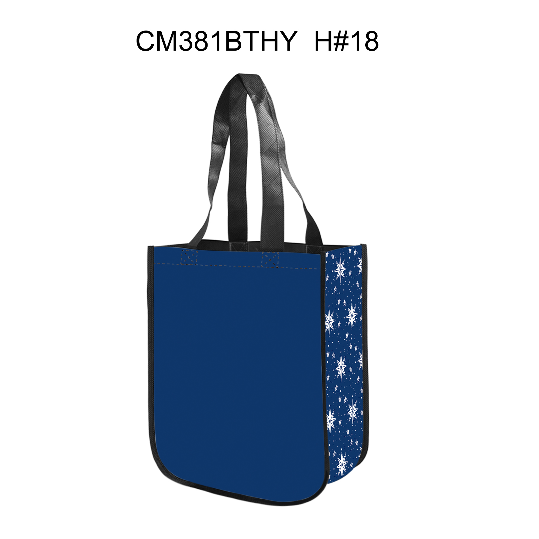 Free Shipping Christmas Design Gusset Laminated Tote Bag 34