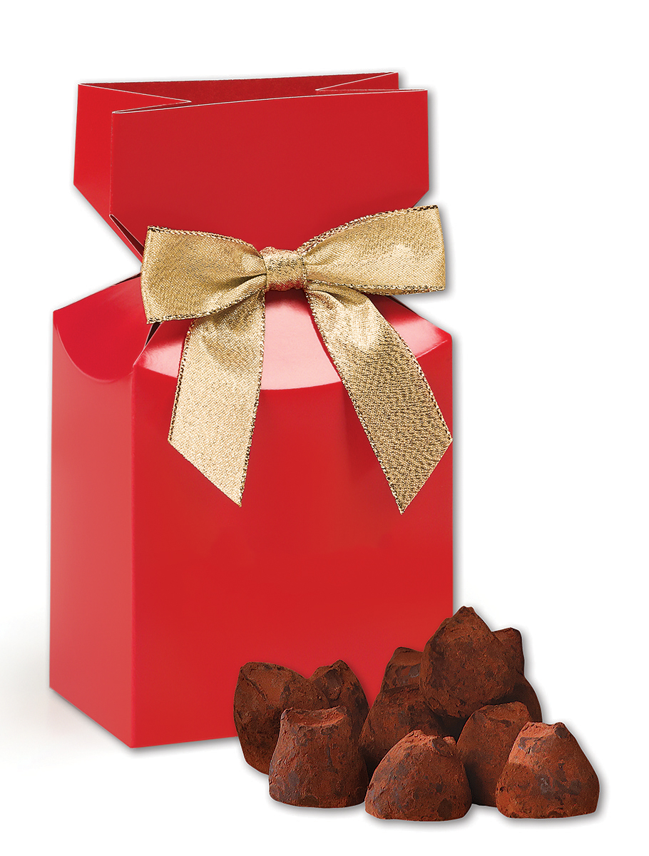 Cocoa Dusted Truffles in Red Premium Delights Gift Box 2