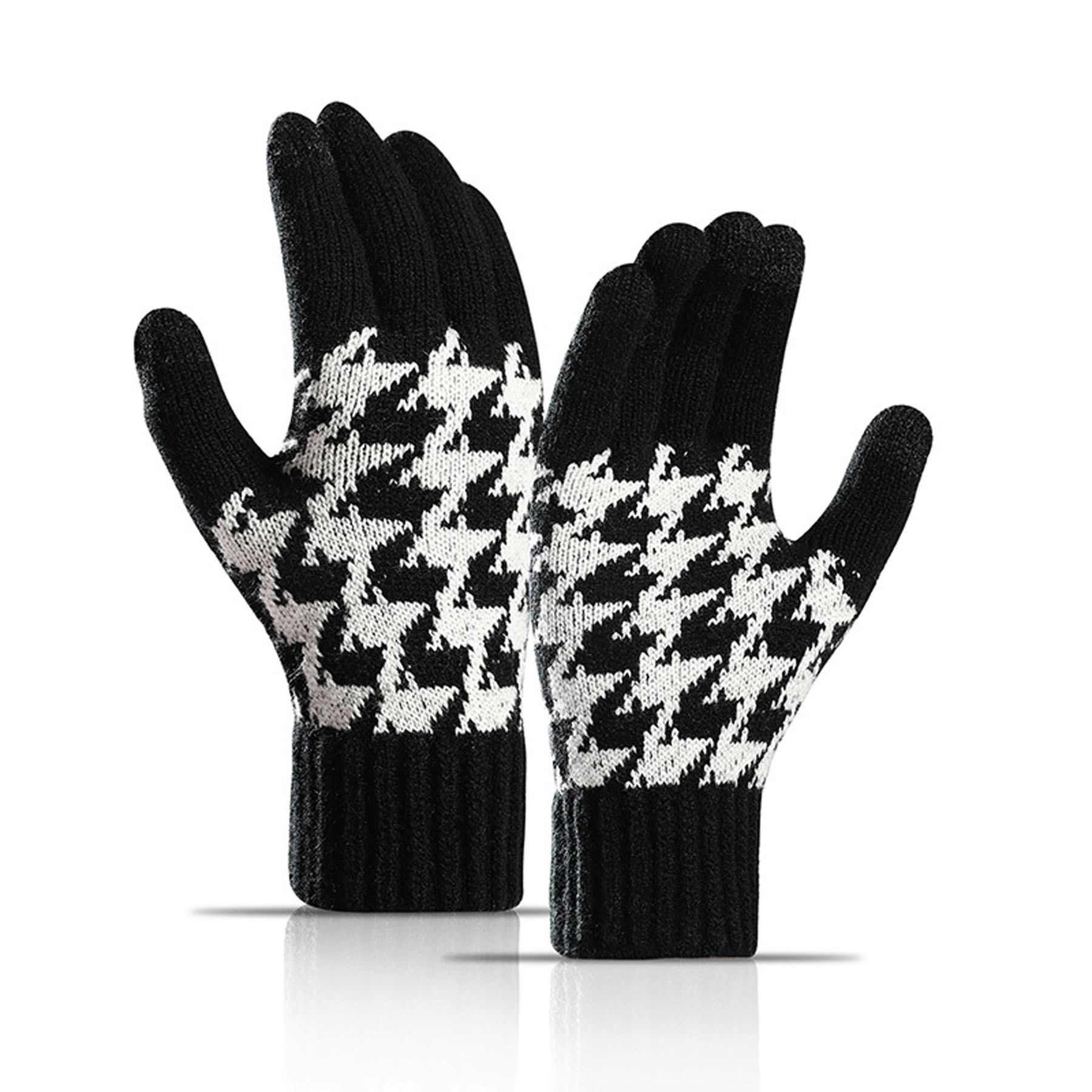 Knitted Woolen Touchscreen Thickened Gloves 7