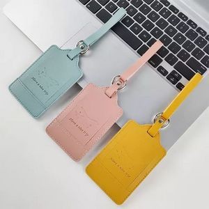 PU Leather Baggage Luggage Tag Name ID Label 2