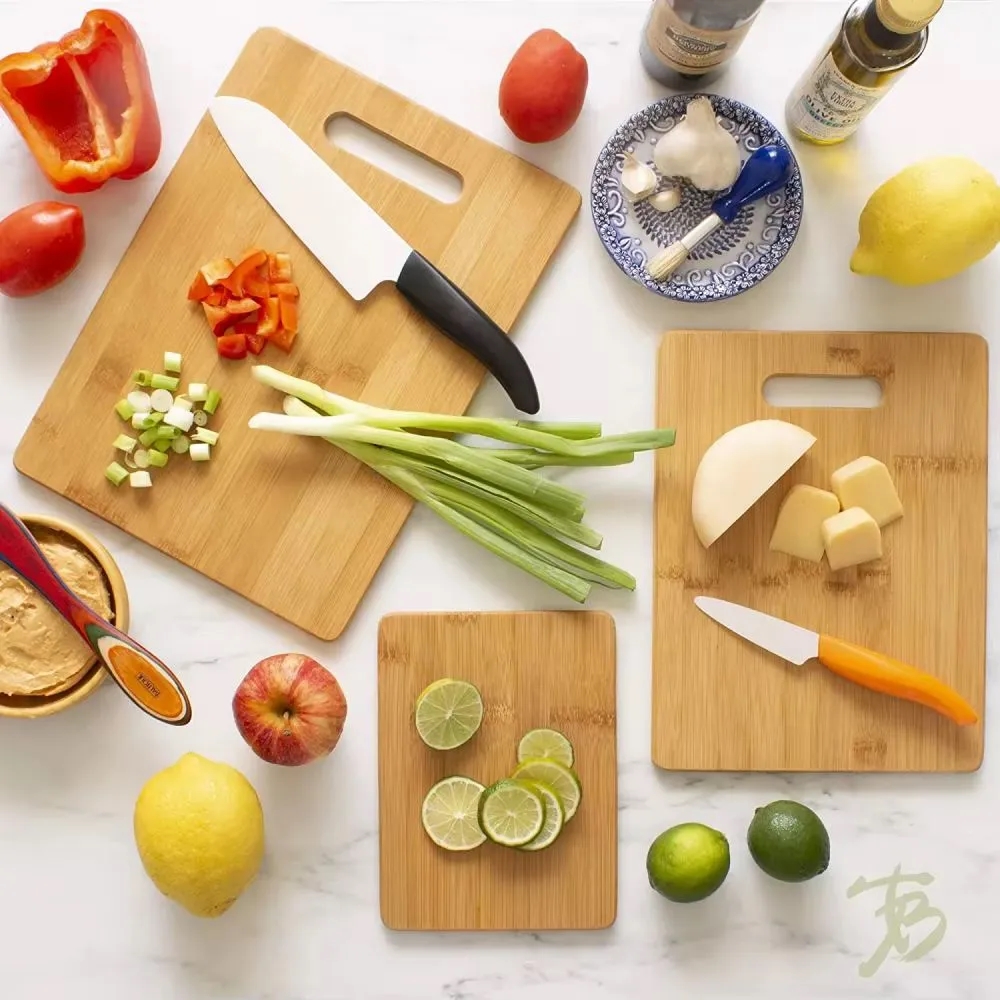 3-Piece Bamboo Cutting Board Set 5