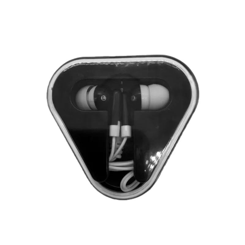 Portable Promotional Earbuds Triangle Case 2
