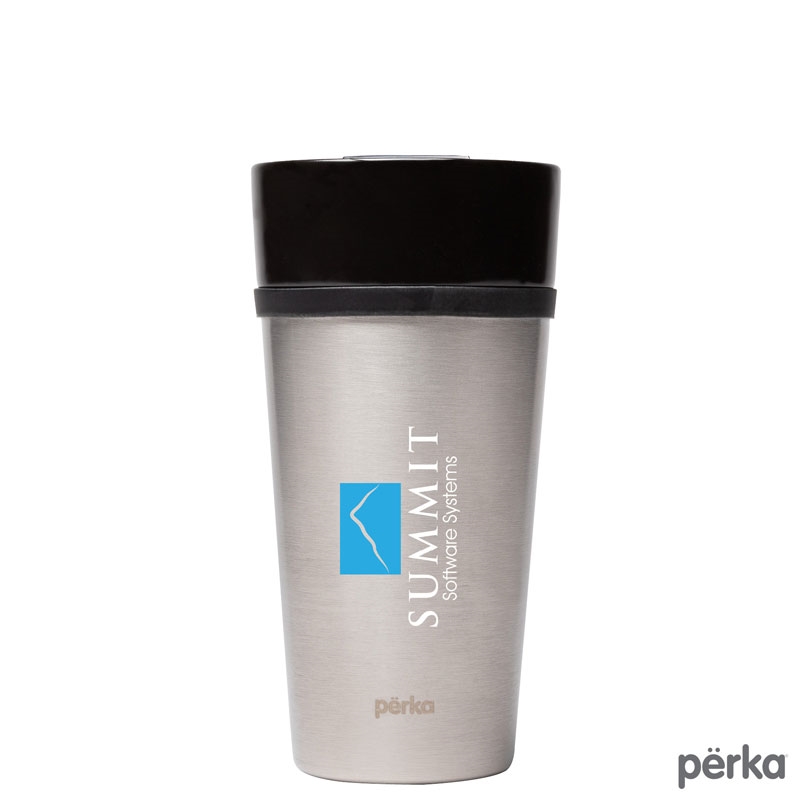 Perka® Linden 14 oz. Double Wall Ceramic Tumbler w/  Stainless Steel Outer 8