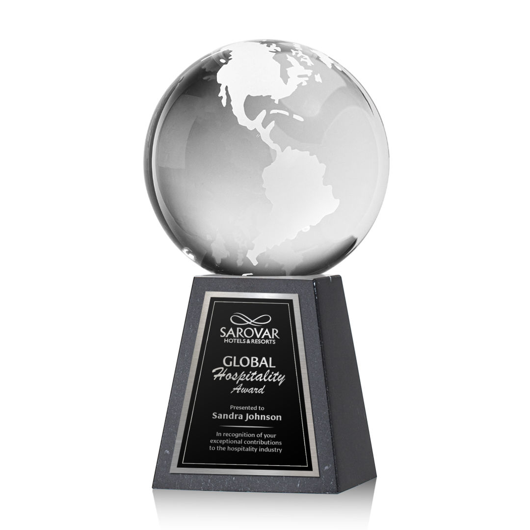 Globe Award on Tall Marble Base 3