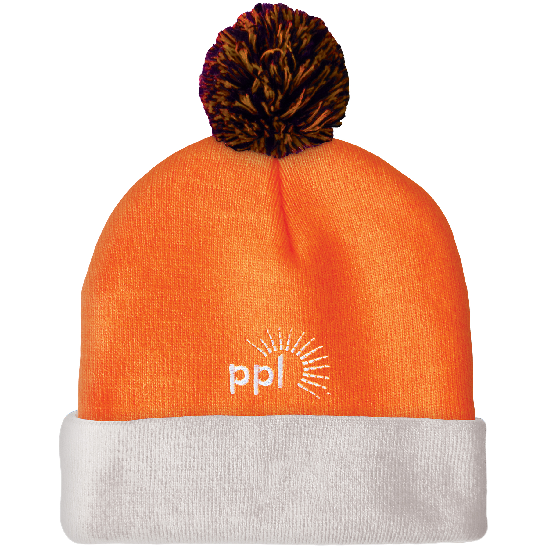Knit Beanie with Pom and Cuff (Embroidery Logo) 14