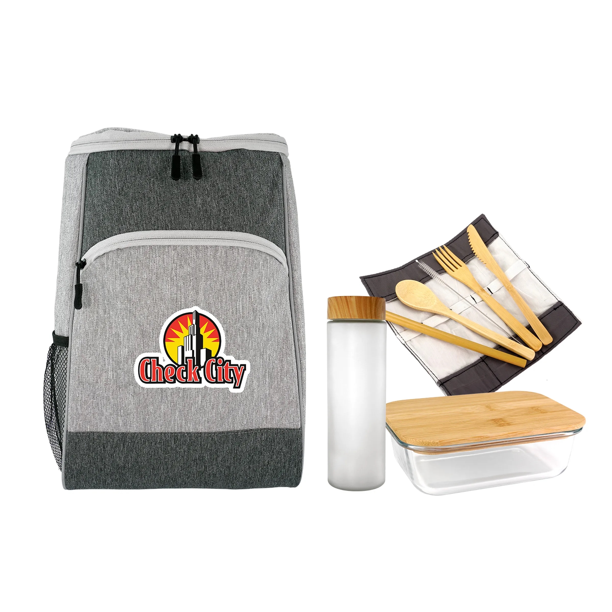 BAY COOLER BACKPACK GLASS LUNCH SET 4
