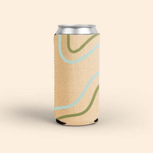 32 OZ Kolder Kaddy - Burlap Neoprene, custom koozie with logo imprint 2