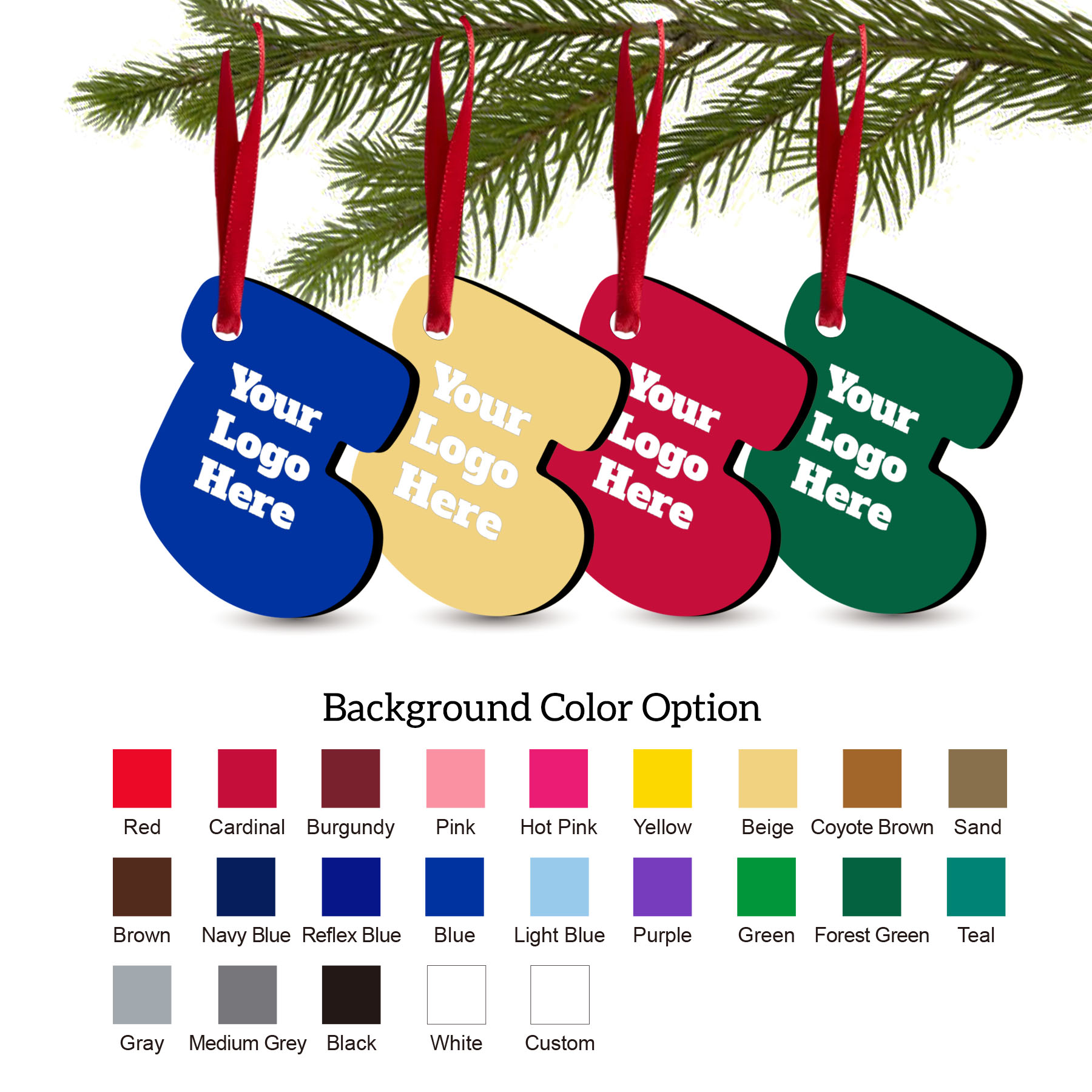 Free Shipping Solid Color Christmas Ornament - Socking 6