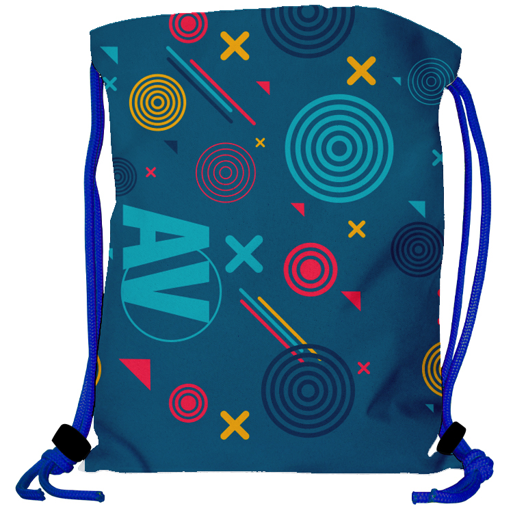 Super Drawstring Pack (Two side Imprint)-Royal Heavy Rope 3