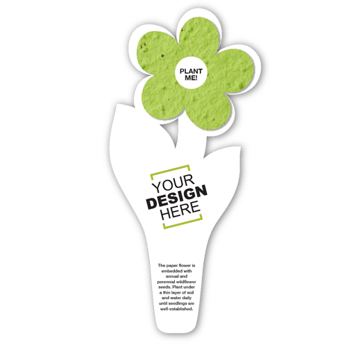 Seed Paper Flower Bookmark