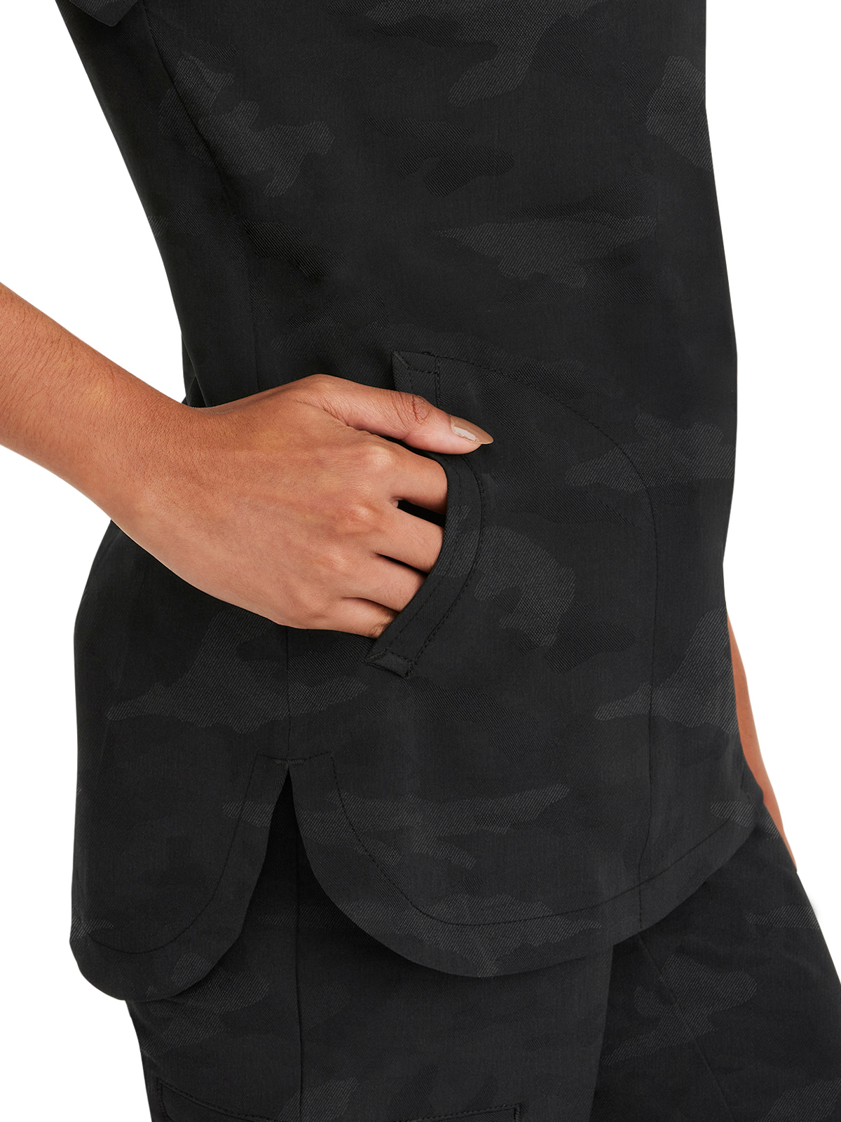 Healing Hands - HH PL Jacquard - Women's 2-Pocket Joy Camo V-Neck Top 21
