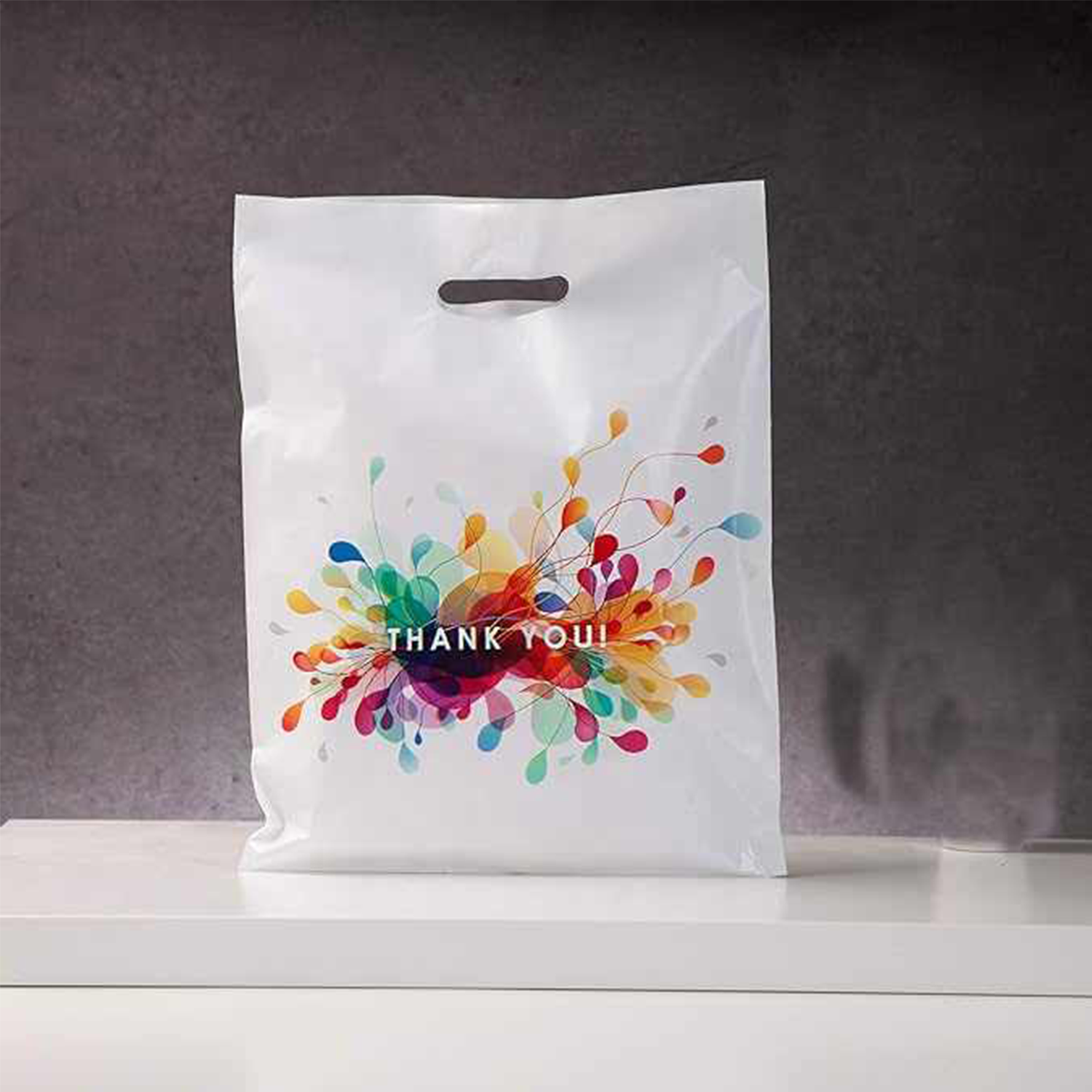 12 Mil Reusable Plastic Shopping Bag w/ Handle 3