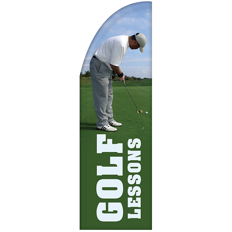 3' x 10' Custom Single Reverse Half Drop Flag 2