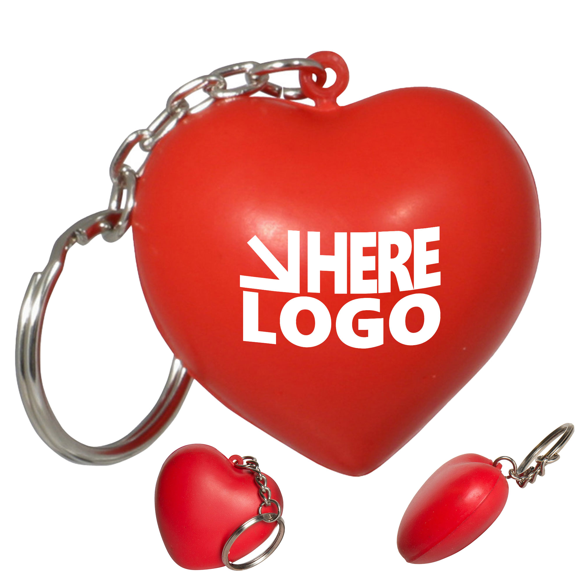 MOQ 20 Valentine Heart Stress Reliever Key Chain 1