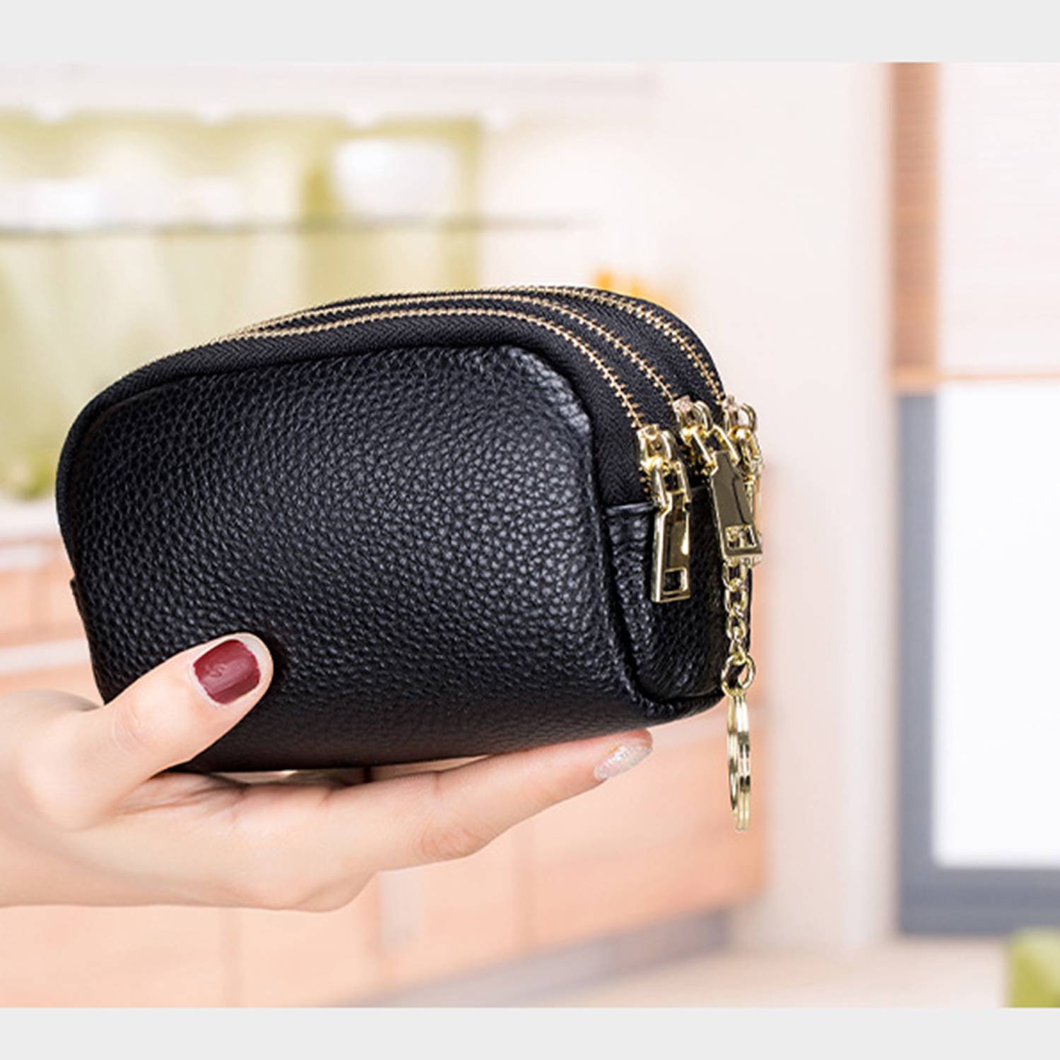 3 Zippered Pocket Change Pouch Wallet 4