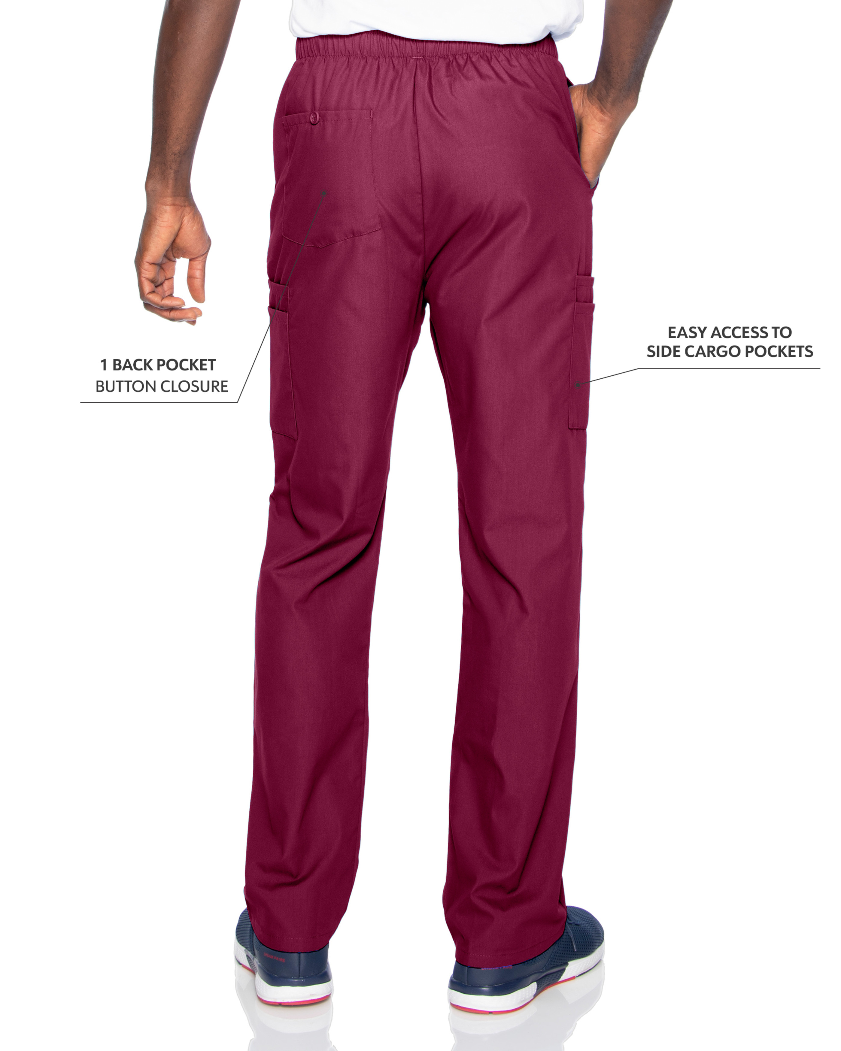 Landau - Essentials - Men's Seven-Pocket High-Rise Elastic Waist Cargo Pant 43
