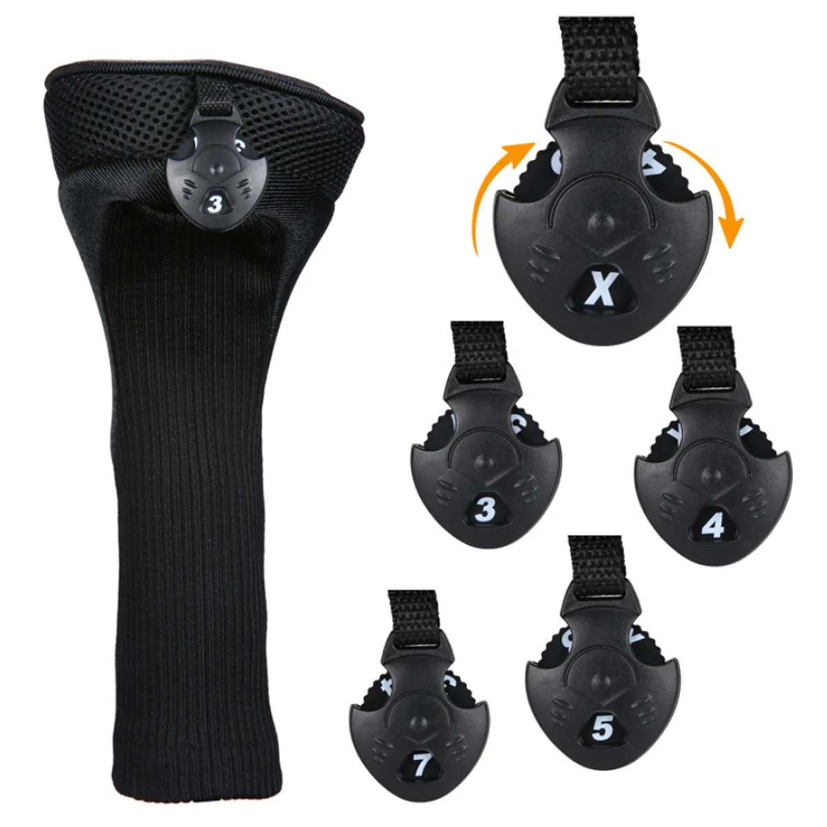 Golf Club Head Covers Woods Driver 3 Pieces 3