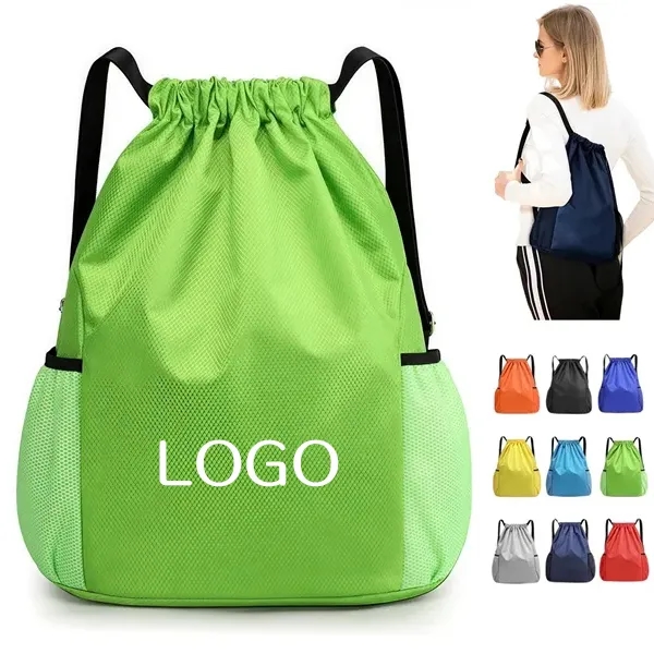 Lightweight Drawstring Backpack with Pockets Organization 10