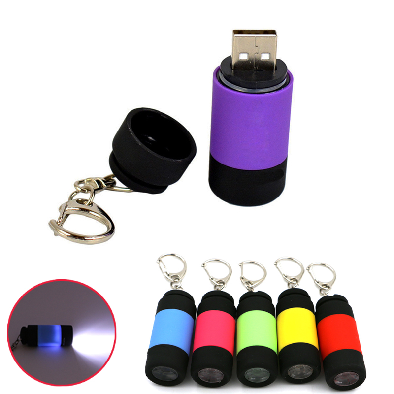 Mini USB RechargeableFlashlight With Keychain 2