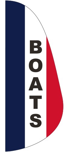 "Boats" Message Feather Flag (3'x8') 1