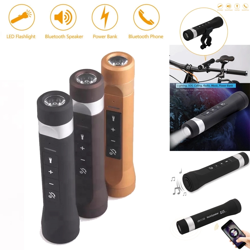 Portable Wireless LED Flashlight Riding Bike Speaker 5