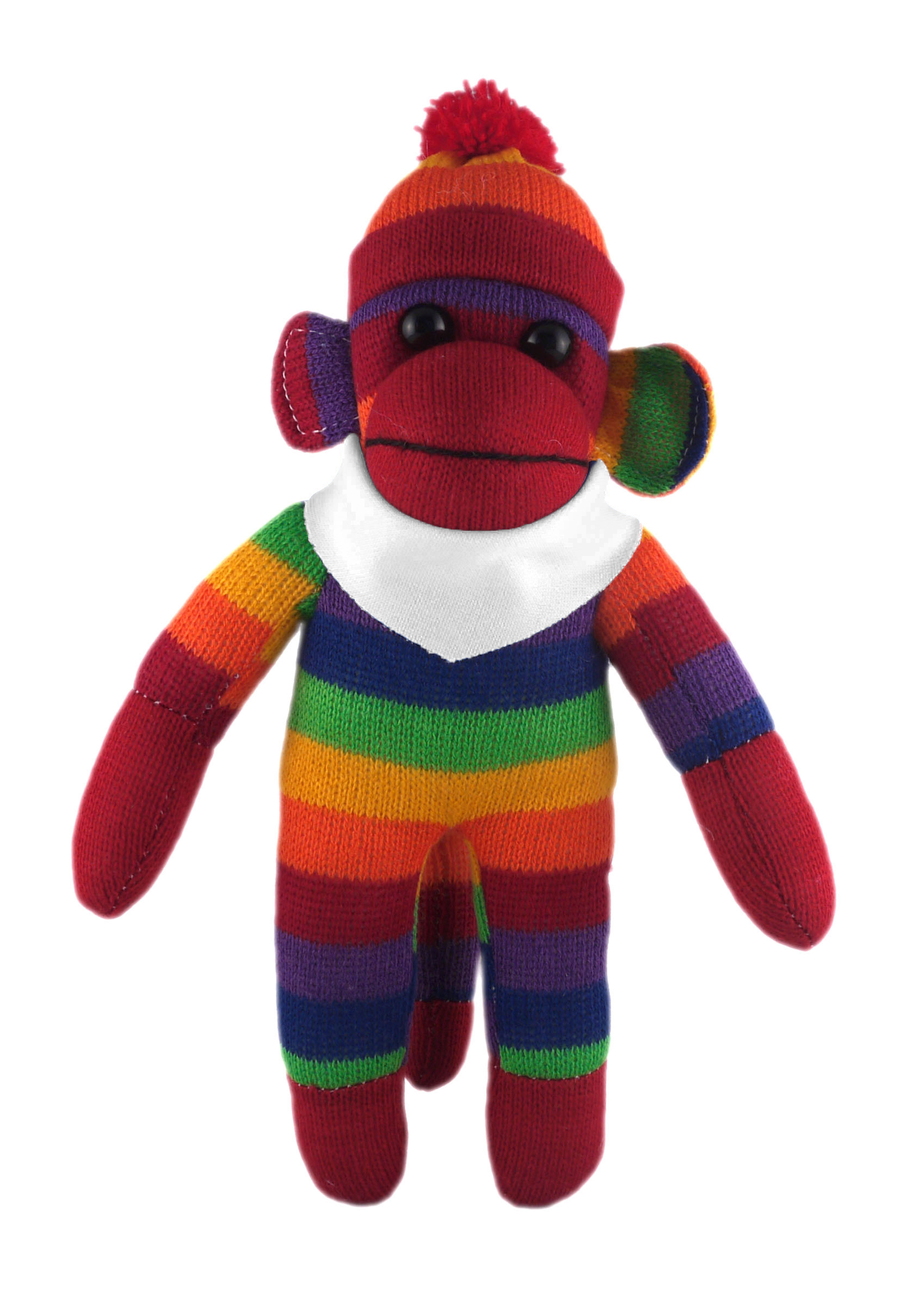 Rainbow Sock Monkey (Plush) with Bandana 3