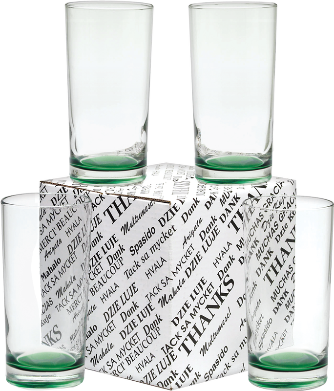 12 oz. Deluxe Beverage Thank You Set - Deep Etched 15