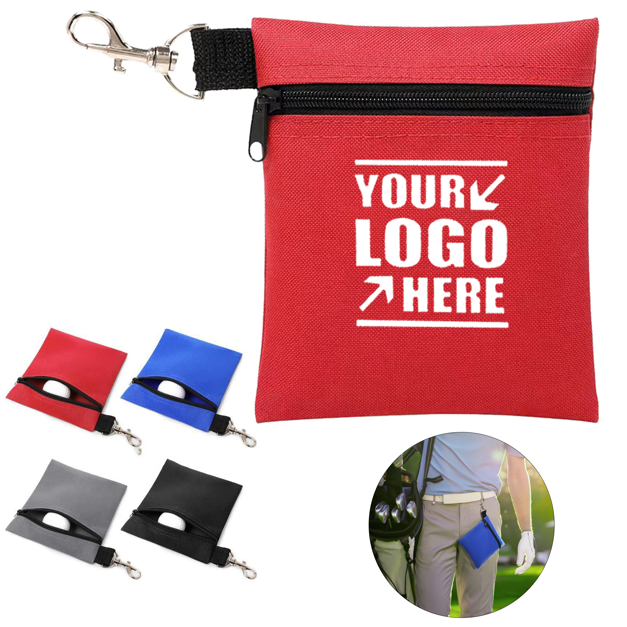 Portable Zipper Golf Ball Bag 3